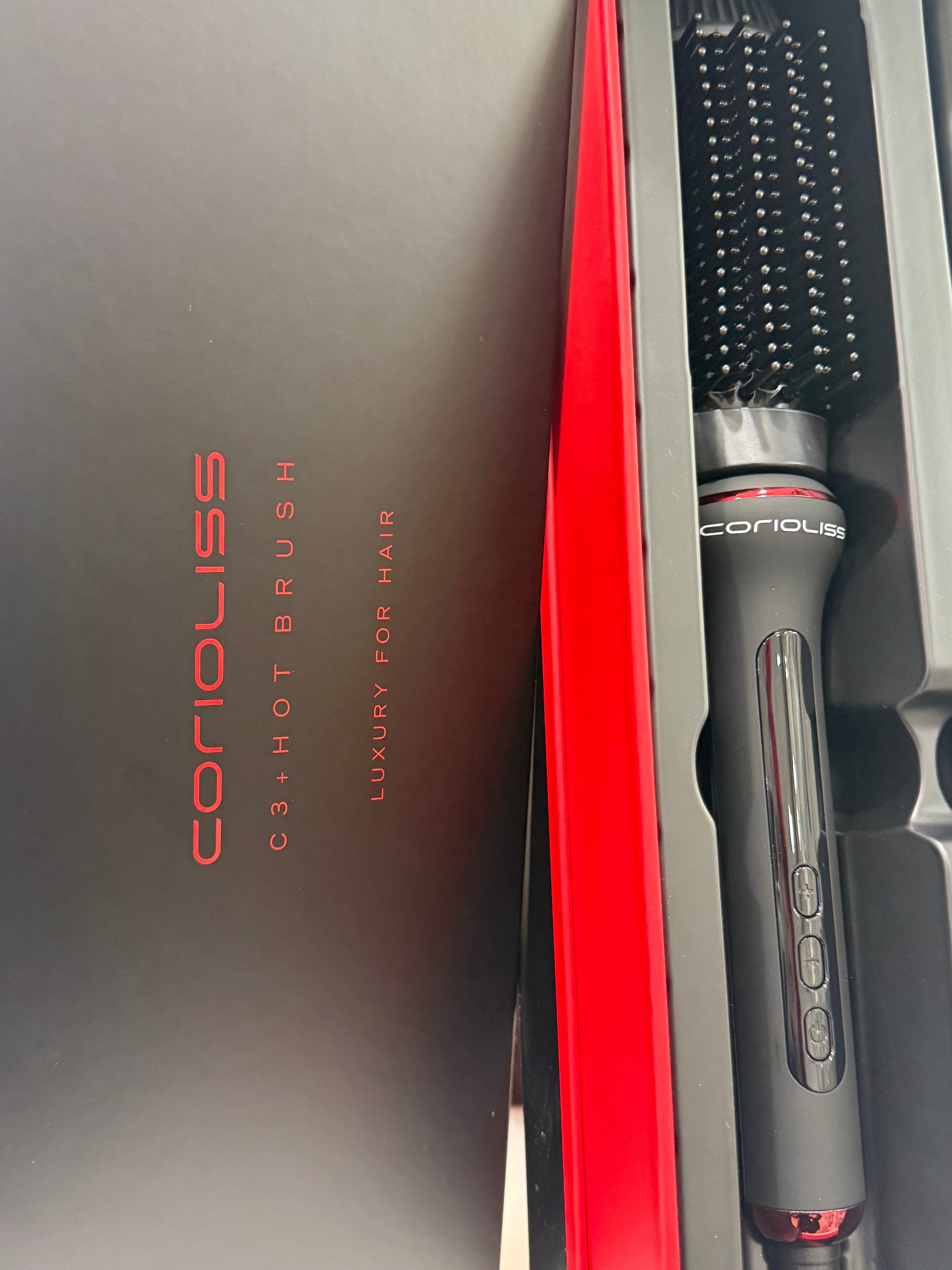 KIT PLANCHA C3 + CEPILLO HOT BRUSH BLACK RED