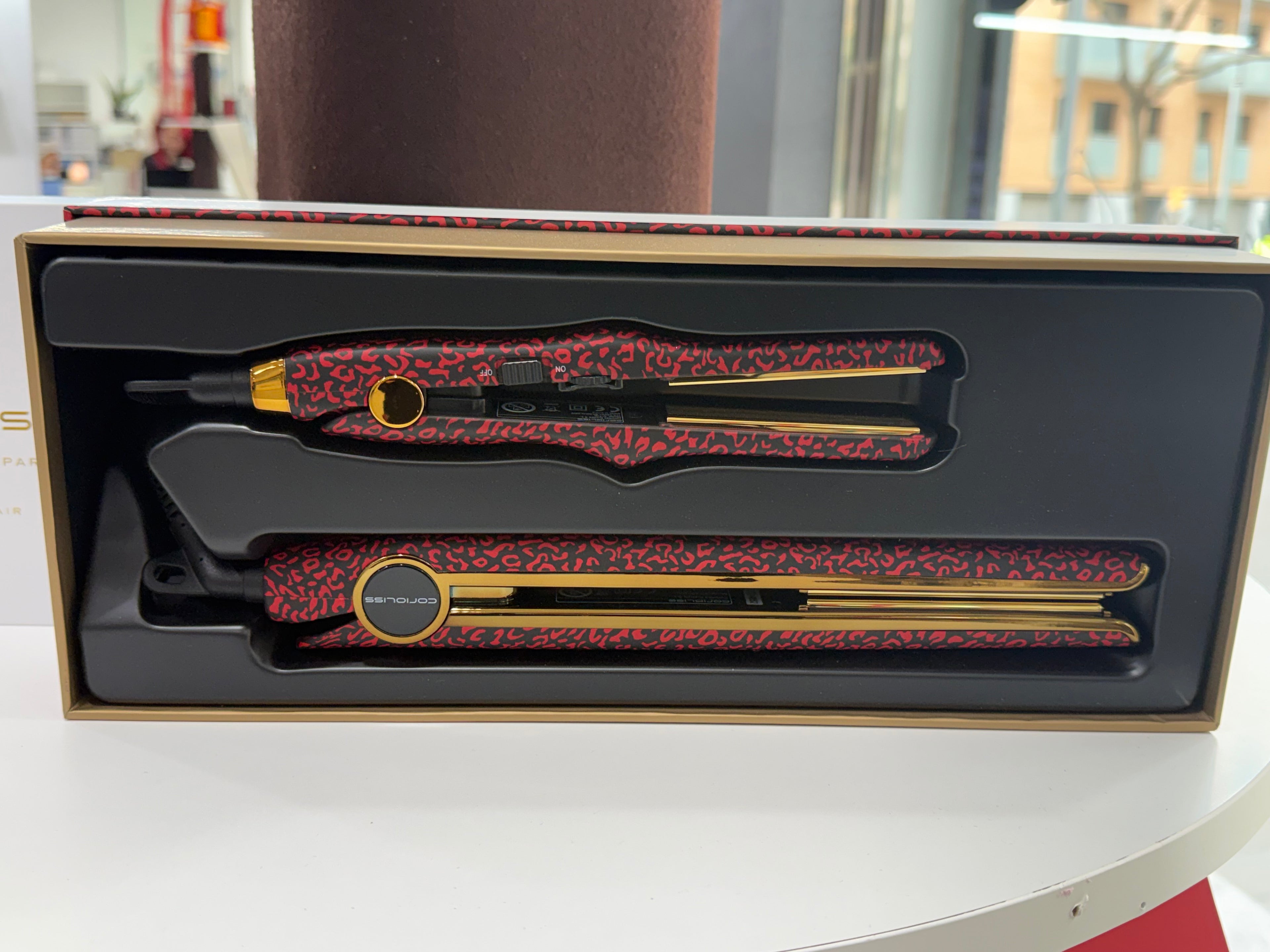 KIT PLANCHA C1 + TENACILLAS C-TRIP RED LEOPARD