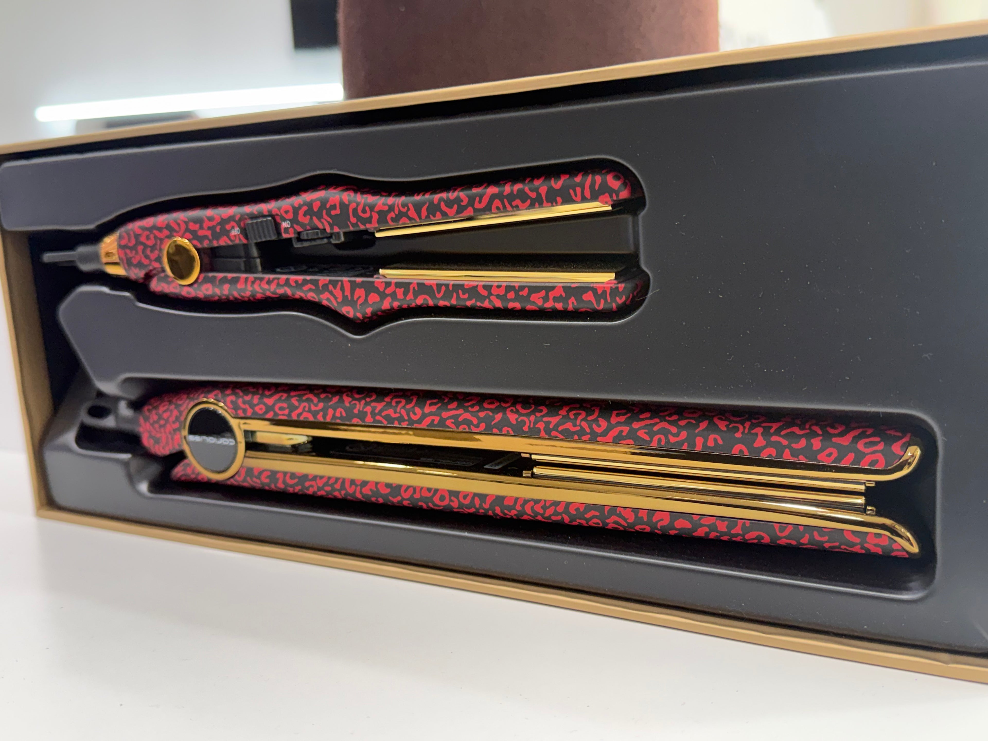 KIT PLANCHA C1 + TENACILLAS C-TRIP RED LEOPARD